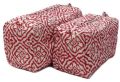 Design Chokri Red Quilted Cosmetic Bag