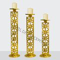 Pillar Candle Holder Gold Plated