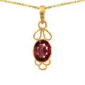 925 silver ruby gold plated pendant