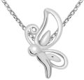 Essence Jewelry 925 Sterling Silver Exclusive Butterfly Charms Necklace