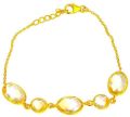 Orchid Jewelry 18.05 Carat Genuine Citrine 925 Sterling Silver Bracelet with Gold Plated
