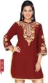 The Immaculate Indian Beauty Embroidered Maroon Tunic