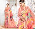Bunkar Art silk designer printed sarees