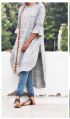 Khadi Grey Long Kurti