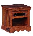Solid Wood Bed Side Table in Honey Oak Finish