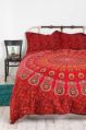 Red mandala quilt cover bohemian duvet cover