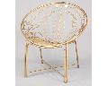 Gold Plated Designer Metal Chair