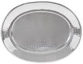Oval Stainless Steel Hammered Serving Tray