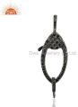 New Black Diamond Studded Lobster Clasp Pendant