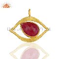 Ruby Gemstone 925 Silver Gold Plated Customized Findings