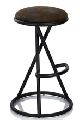 METAL BROWN CANVAS BAR STOOL