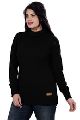 Elegance Cut Black Cotton Womens Turtleneck Sweater