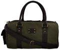 Green Synthetic Leather Duffle Bag