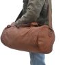 Real Goat Leather Handmade Vintage Travel Luggage Bag
