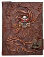 Vintage Leather Journal Antique Design Monster Look Day Of Dead Diary