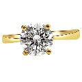 Gold Solitaire Diamond Engagement Ring