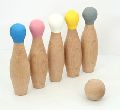 Wooden Bowling Pin Ball Set