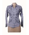 WOMEN FLORAL EMBROIDERED SHIRT