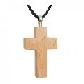 Wooden Cross Cherry Cremation Necklace Urns Jewellery