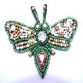 beaded embroidered butterfly shaped rhinestones patches