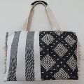 Jacquard With Lace Tussle Tote Bag