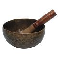 hammered brass tibetan singing bowl