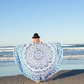 Indian Mandala Round Roundie Beach Throw Tapestry