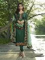 Designer Green Embroidered Straight Suit