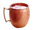 Copper Moscow Mule Plain Mug With Brass Lead Free Handle