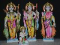 Multicolors Polished marble ram darbar statue