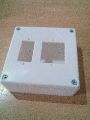 Plastic Rectangular Square Light Grey Off White WHITE single switch socket box