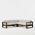 Wooden L Shape Sofa Set
