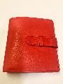 Pure Leather Red Plain Folder ladies designer leather wallet