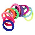Neorpene Silicone Rubber Round Black Green Orange Red Yellow Hair Rubber Bands