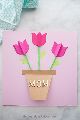 Kraft Paper Paper Multishape Blue Multicolor Pink Purple Red Printed mothers day card