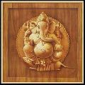 Wooden Portrait Ganesh