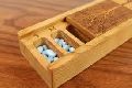 wooden pill box