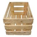 Rectangular wooden open crates