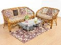 Bamboo Brown Creamy Silver New Non Polished Polished cane sofa set