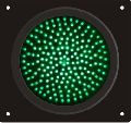 Green Solar Traffic Signal Lights