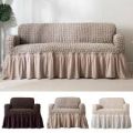 Cotton Polyester Polypropylene Pinted Plain Dotted Checked Brown Creamy Light Brow Dark Red Pink Multicolors sofa covers