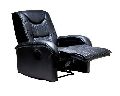 Leather Black Plain New Polished Recliner Chair