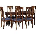 Six Seater Wooden Dining Table Set