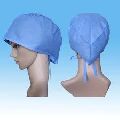 Cotton Round Blue Plain disposable surgeon cap