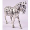 Silver White Metal Horse Statue