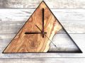 Wood and Resin Glossy epoxy resin wall clock