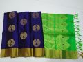 pure handloom kanchipuram soft silks butta silk