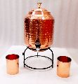 Copper Water Tank with 2 Glasses