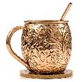 Embossed Copper Mug