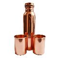 Plain Copper Bottle and Glasses Set